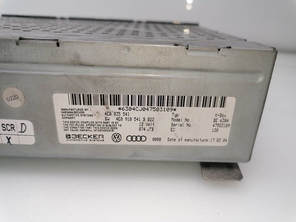 Sistema audio / radio cd AUDI A8 (4E2) 4