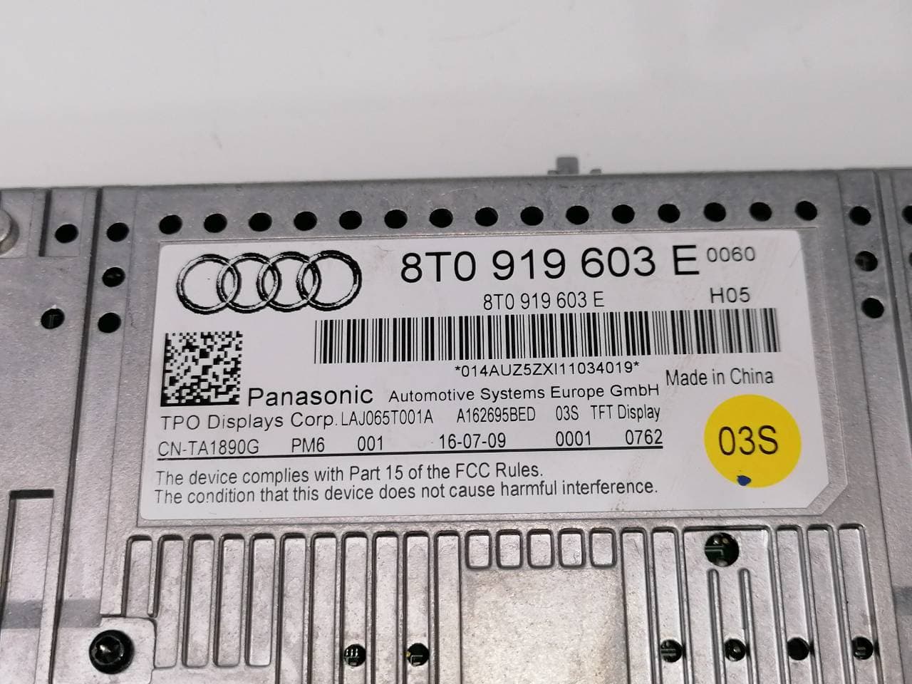 Pantalla multifuncion AUDI A4 BERLINA (8E) 5