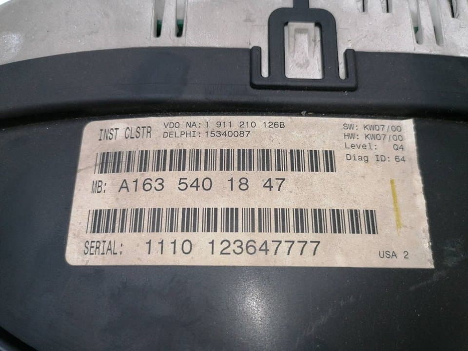 Cuadro instrumentos MERCEDES-BENZ CLASE M (W164) 3