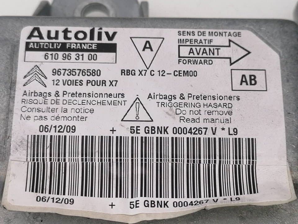 Centralita airbag CITROEN C5 BERLINA 2