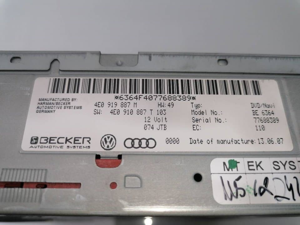 Sistema audio / radio cd AUDI A8 (4E2) 3