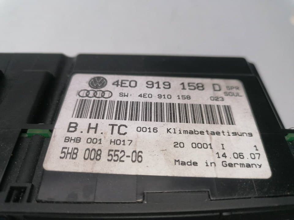 Mando climatizador AUDI A8 (4E2) 2
