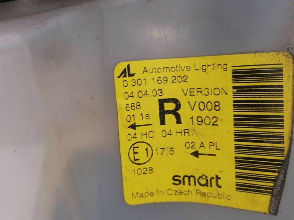Faro derecho SMART CABRIO