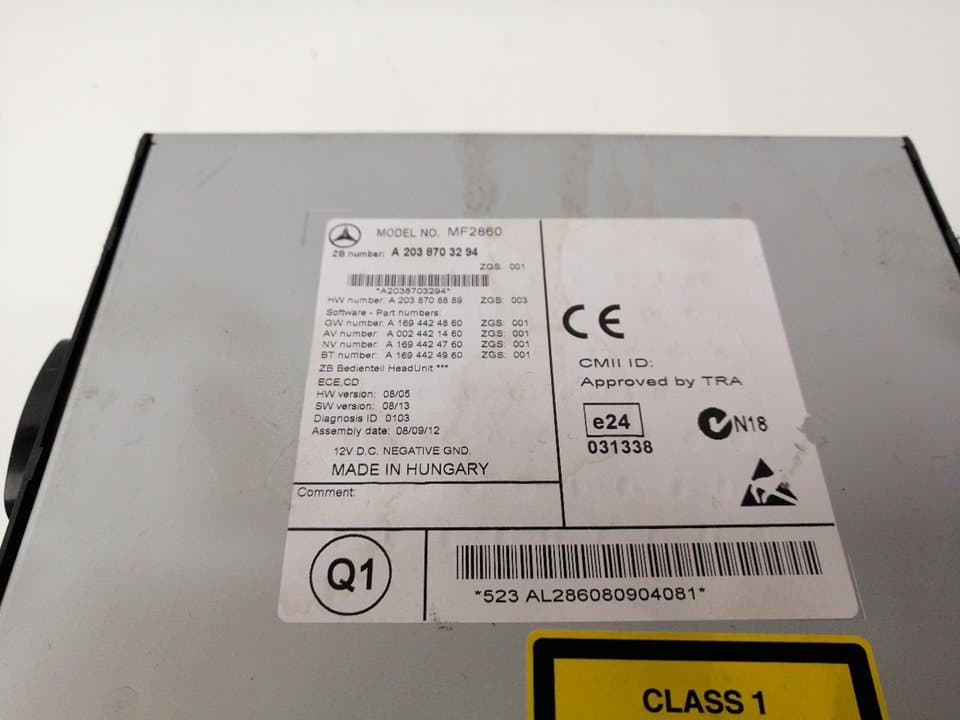 Sistema audio / radio cd MERCEDES-BENZ CLASE C (W203) BERLINA 3