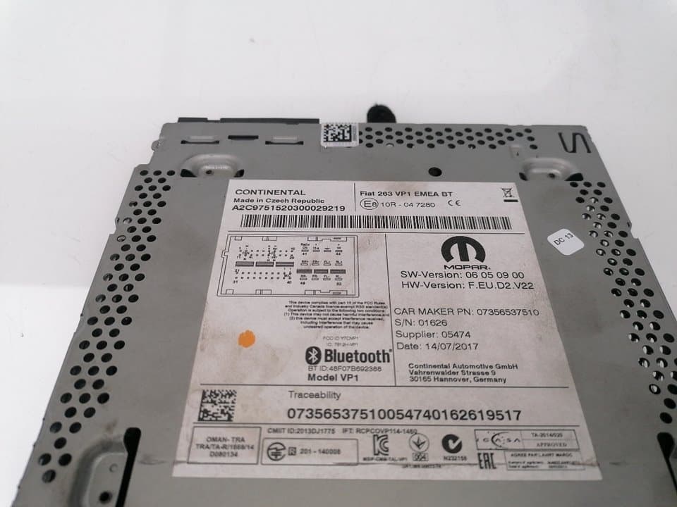 Sistema audio / radio cd FIAT DOBLO CAJA/CHASIS (263_) 4