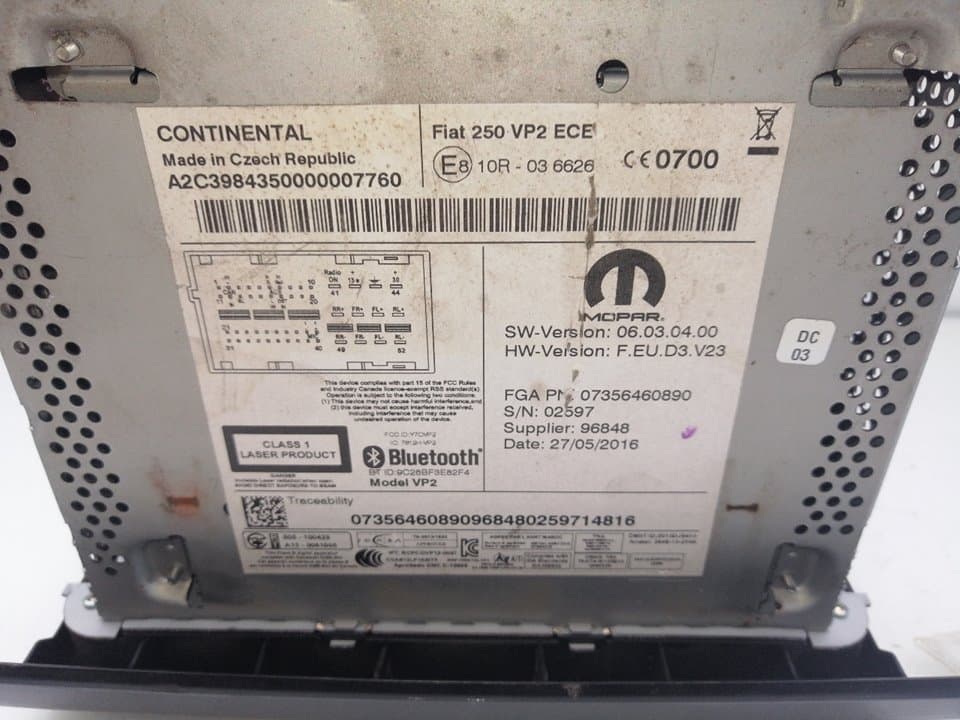 Sistema audio / radio cd FIAT DUCATO FURGONETA (250_) 2