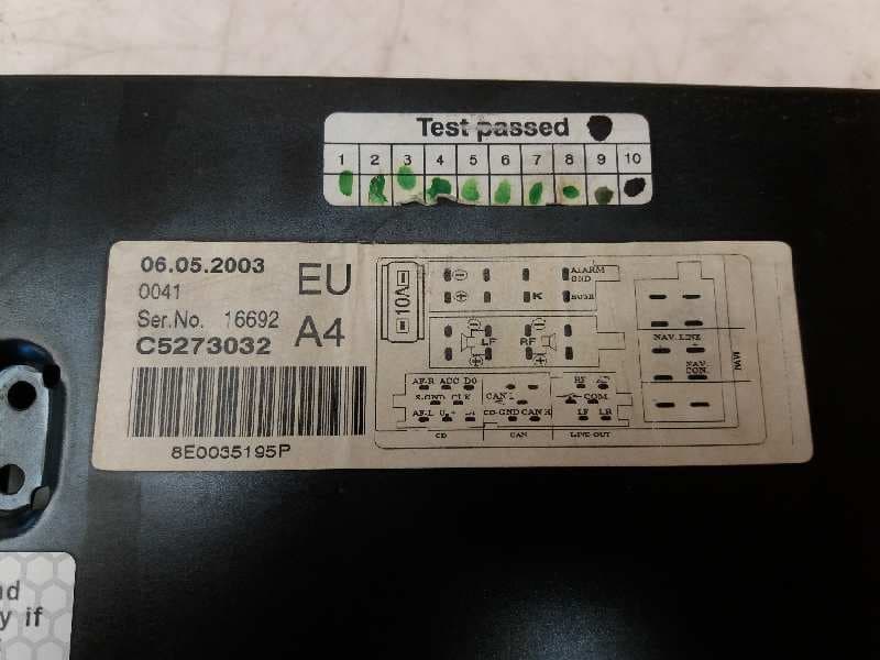 Sistema audio / radio cd AUDI A4 AVANT (8E) 2