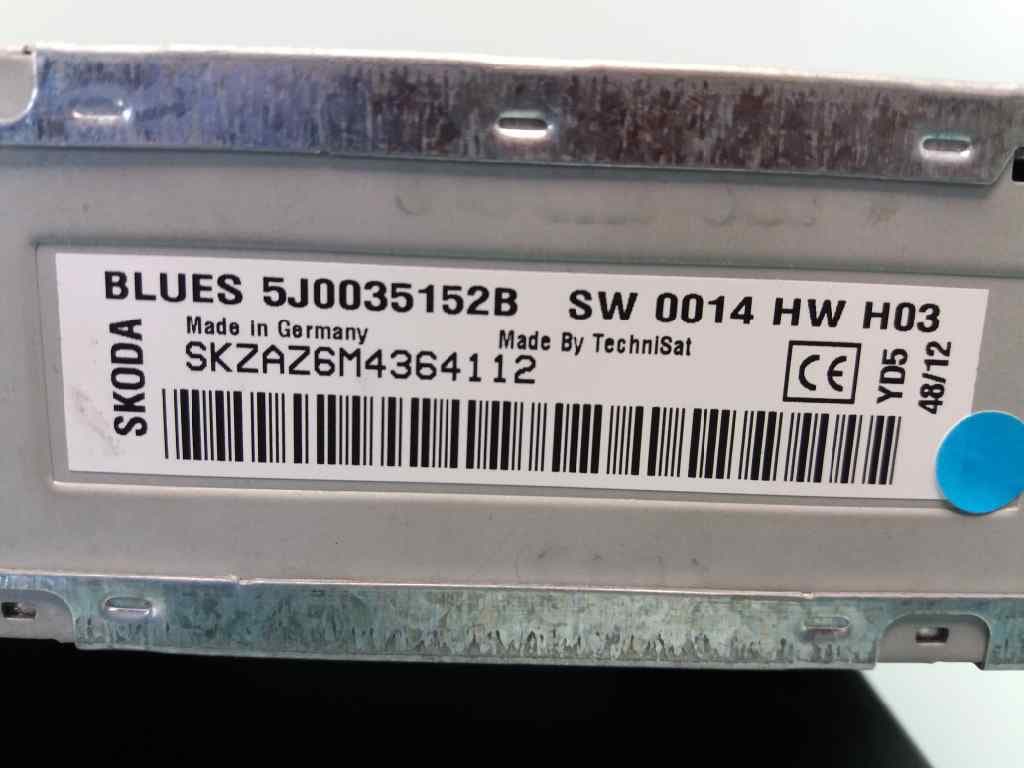 Sistema audio / radio cd SKODA RAPID 3