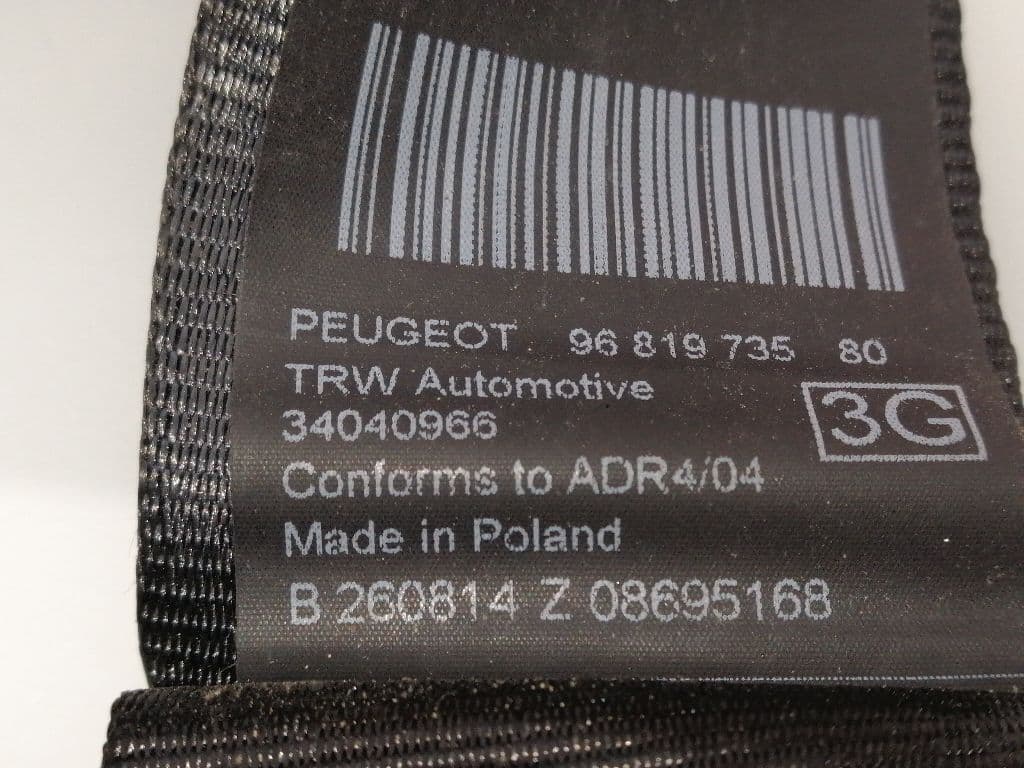 Cinturon seguridad trasero izquierdo PEUGEOT 5008 2