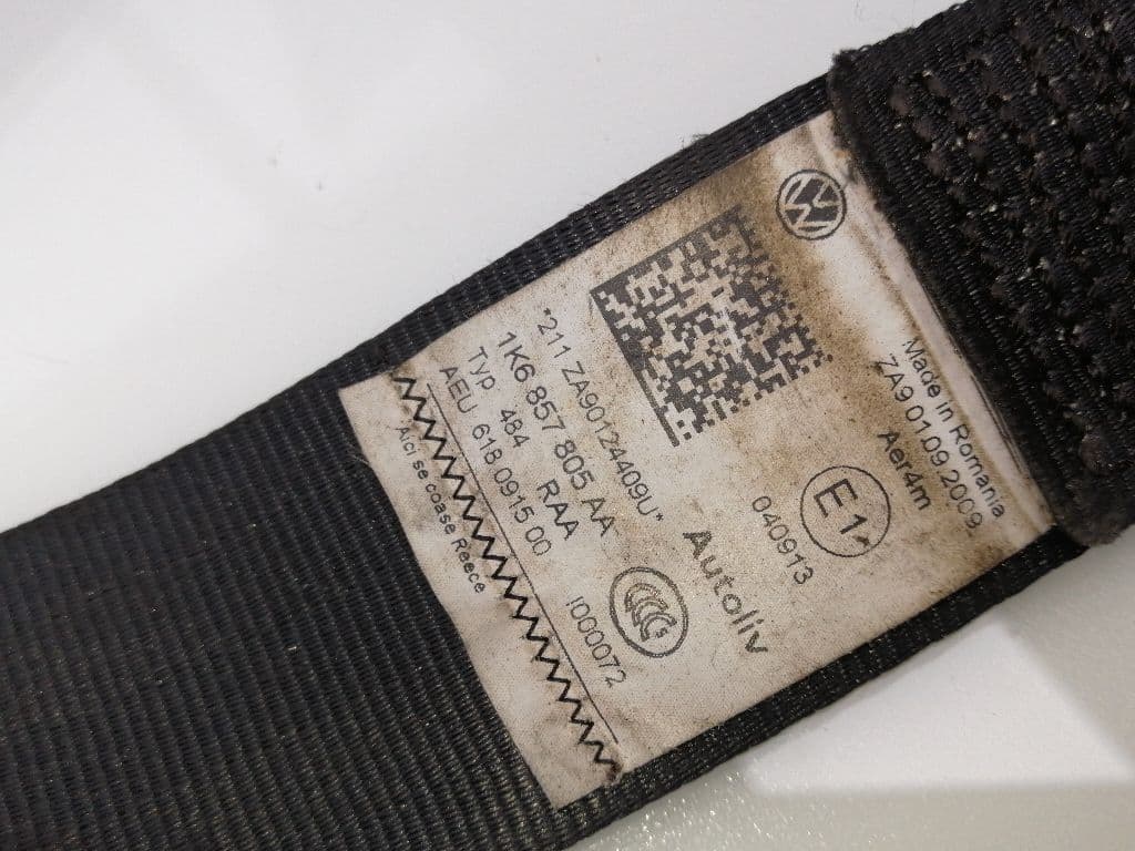 Cinturon seguridad trasero izquierdo VOLKSWAGEN GOLF VI VARIANT (AJ5) 3