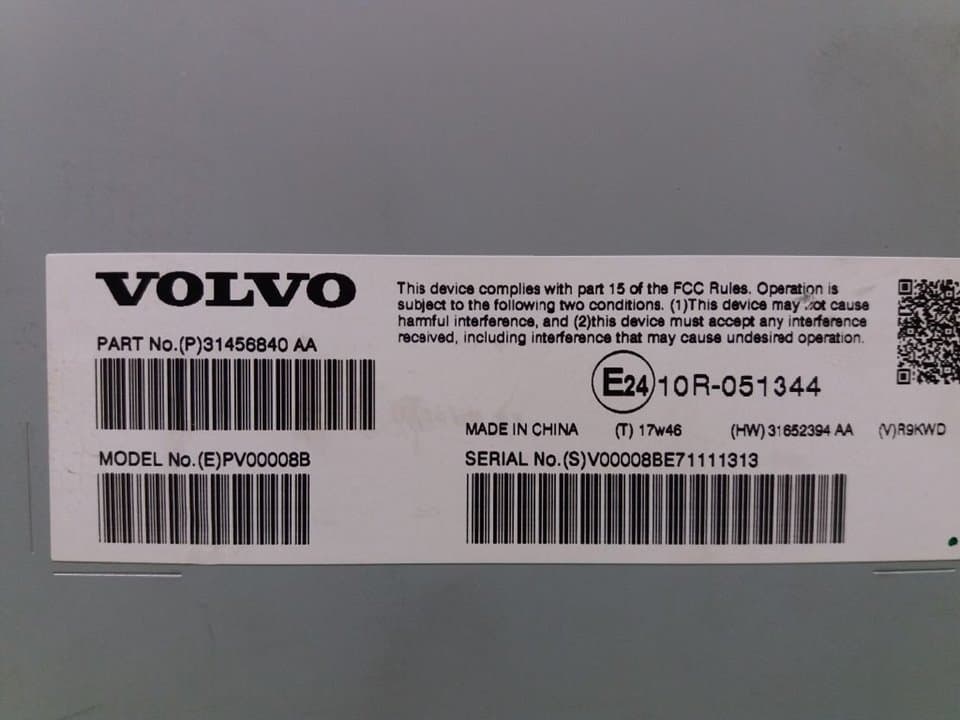 Sistema audio / radio cd VOLVO XC 40 5