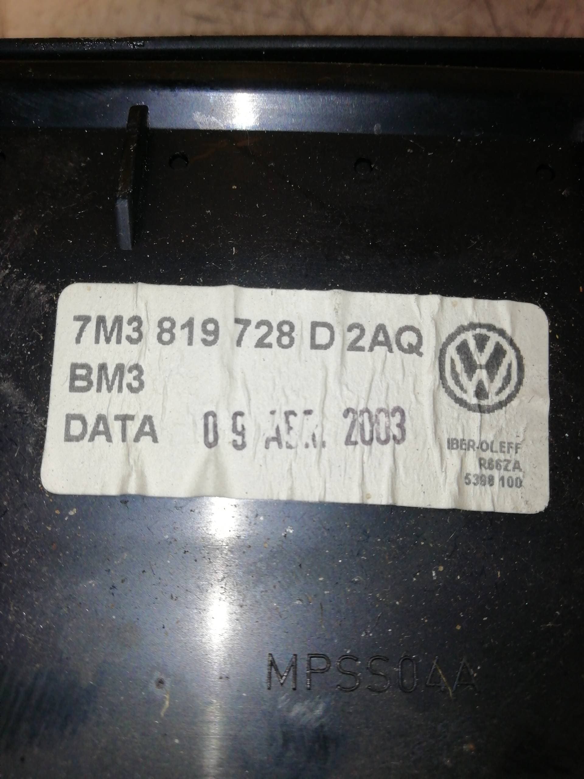 Recambio VOLKSWAGEN SHARAN (7M8) ref. 7M3819728D 2