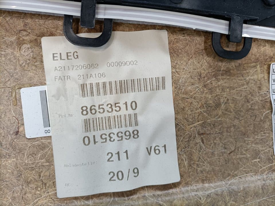 Guarnecido puerta trasera derecha MERCEDES-BENZ CLASE E (W211) BERLINA 3