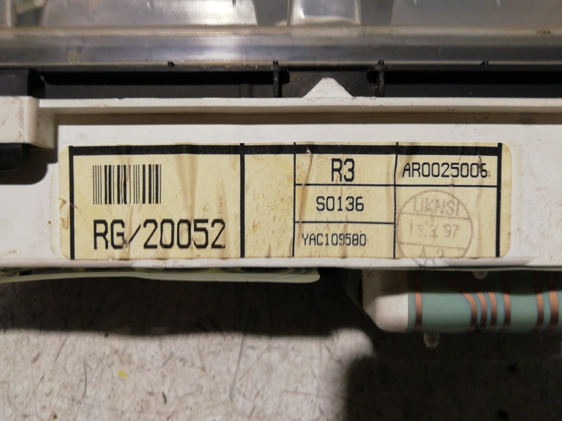 Cuadro instrumentos MG SERIE 200 (RF) 3