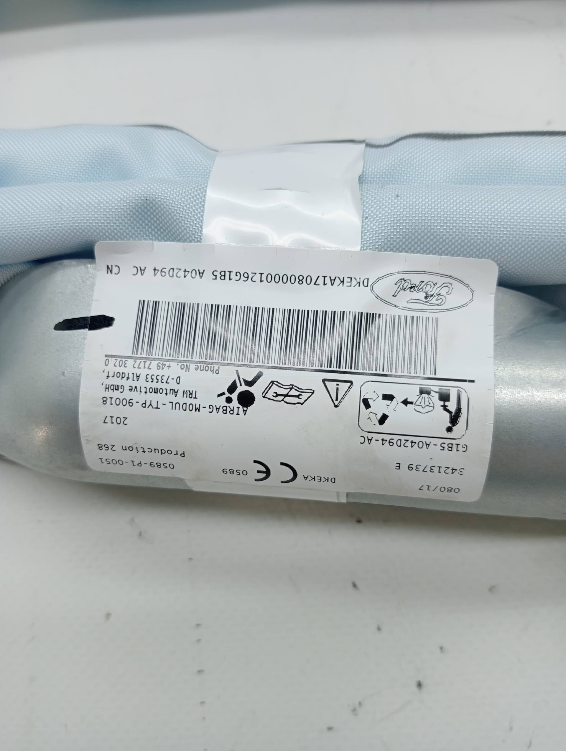 Airbag cortina delantero derecho FORD KA+ 3