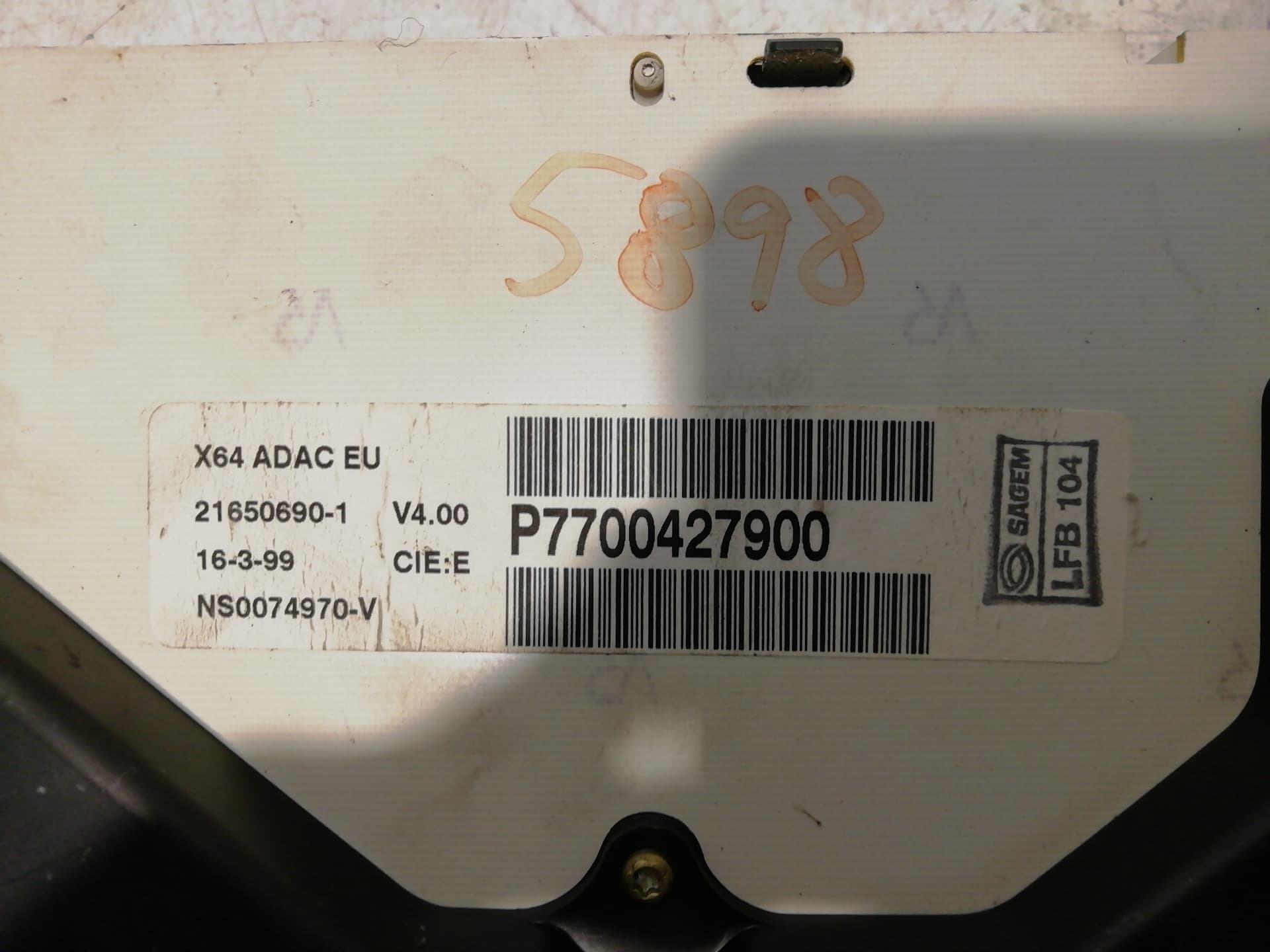 Cuadro instrumentos RENAULT MEGANE I FASE 2 BERLINA (BA0) 3