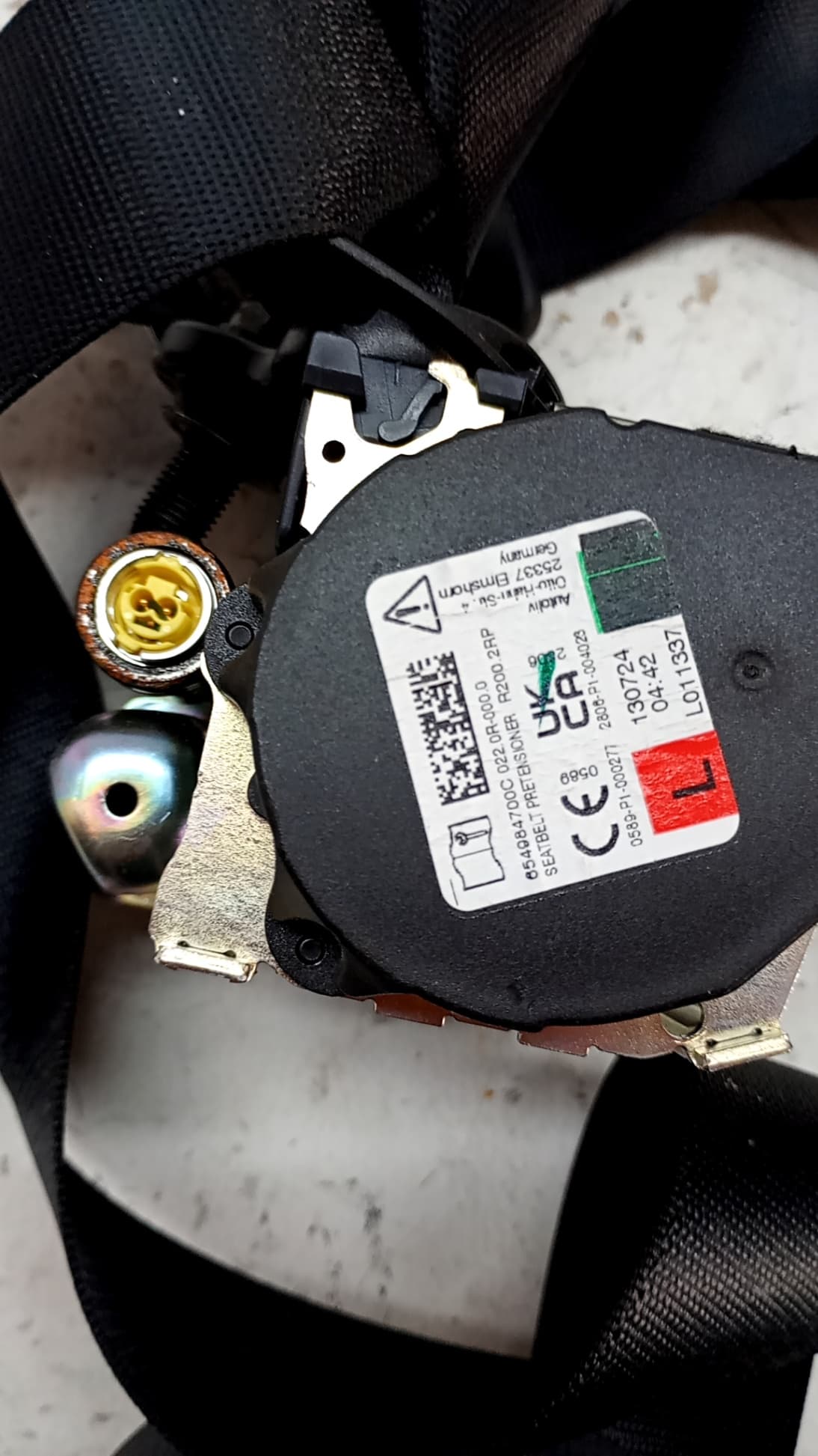 Cinturon seguridad trasero izquierdo FIAT 600E / 600 (365_, 364_) 3
