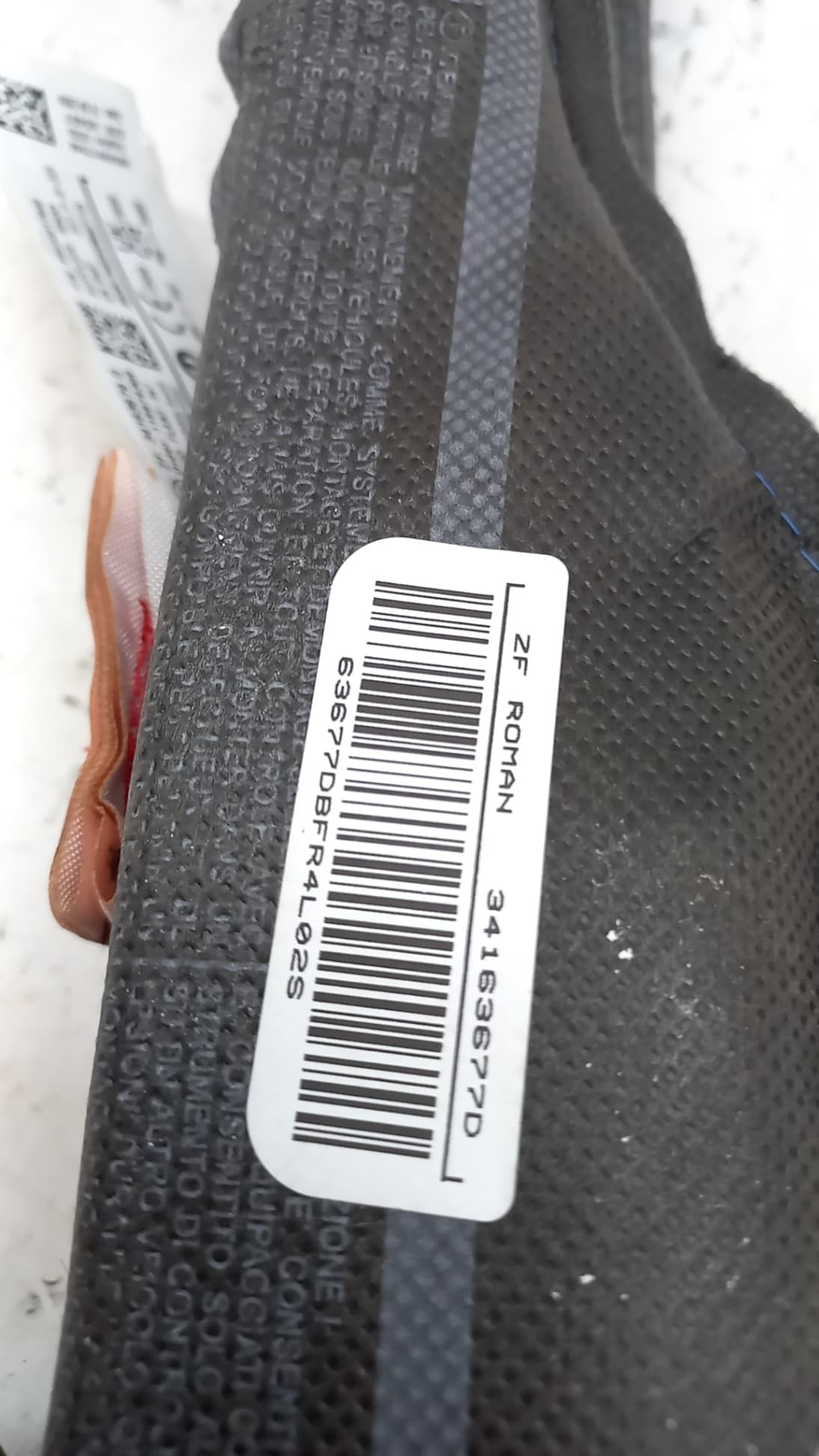 Airbag cortina delantero derecho FIAT PANDA (319)