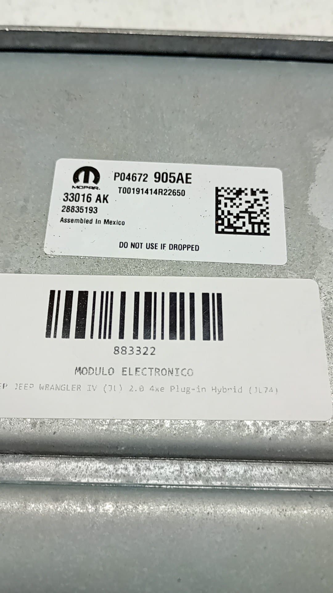Modulo electronico JEEP WRANGLER IV (JL) 2