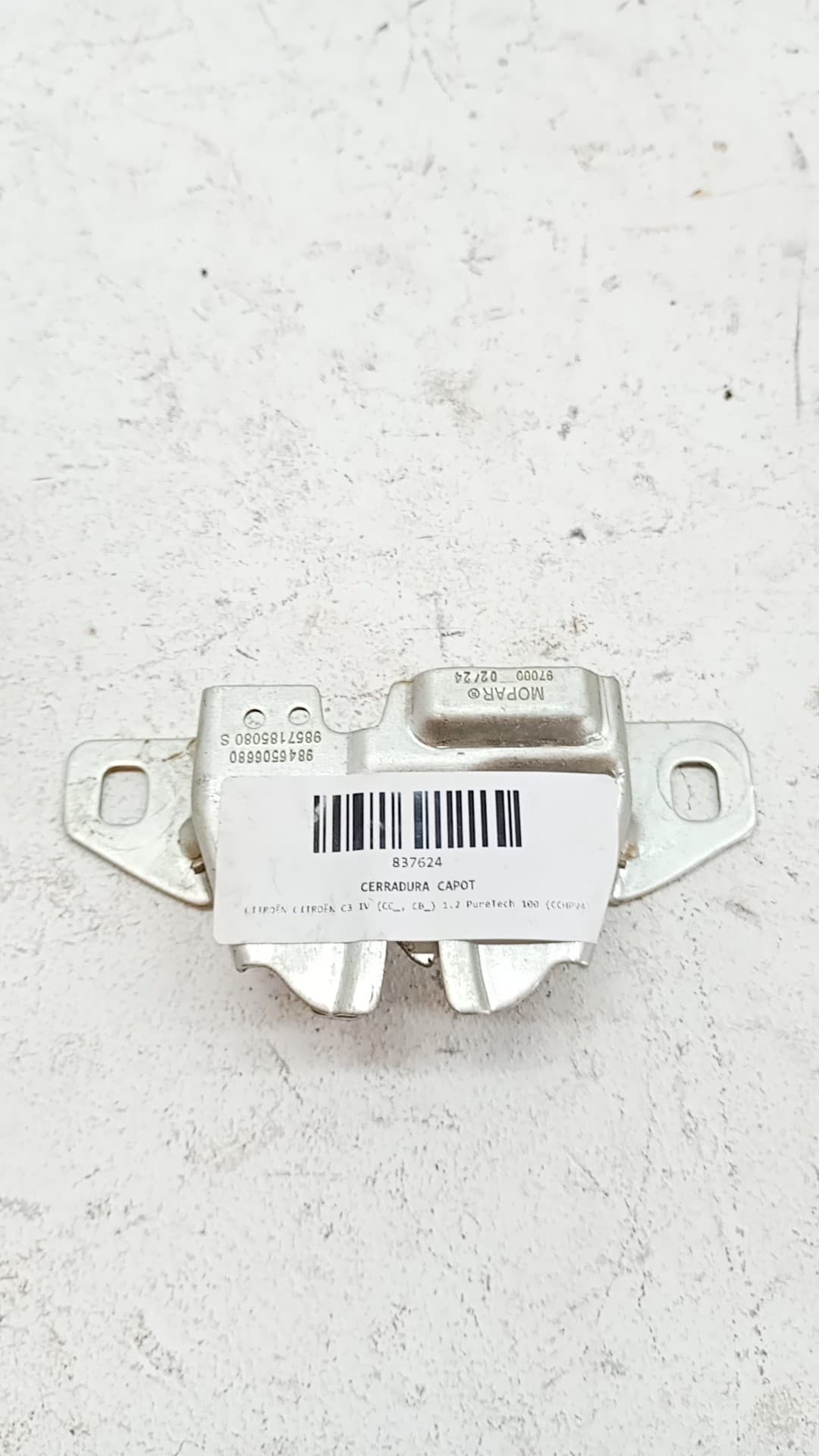 Cerradura capot CITROEN CITROËN C3 IV (CC_, CB_) 2