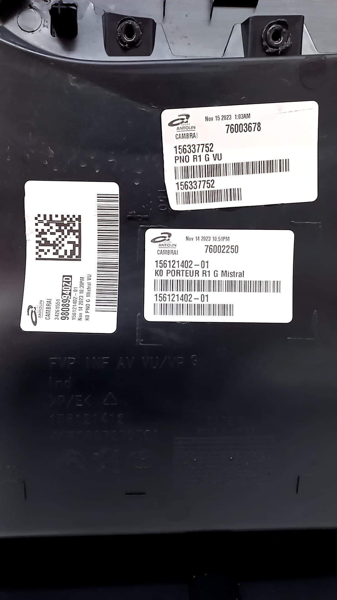 Recambio PEUGEOT EXPERT FURGÓN ref. 98082244ZD 2