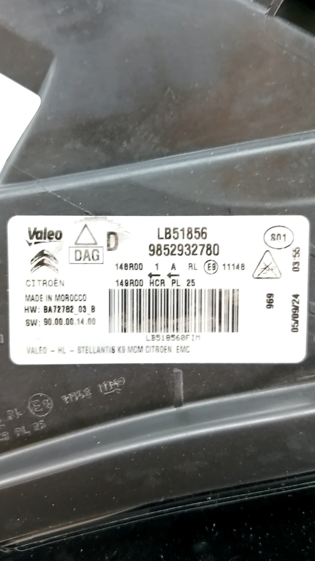 Faro derecho CITROEN CITROËN BERLINGO (ER_, EC_) 3