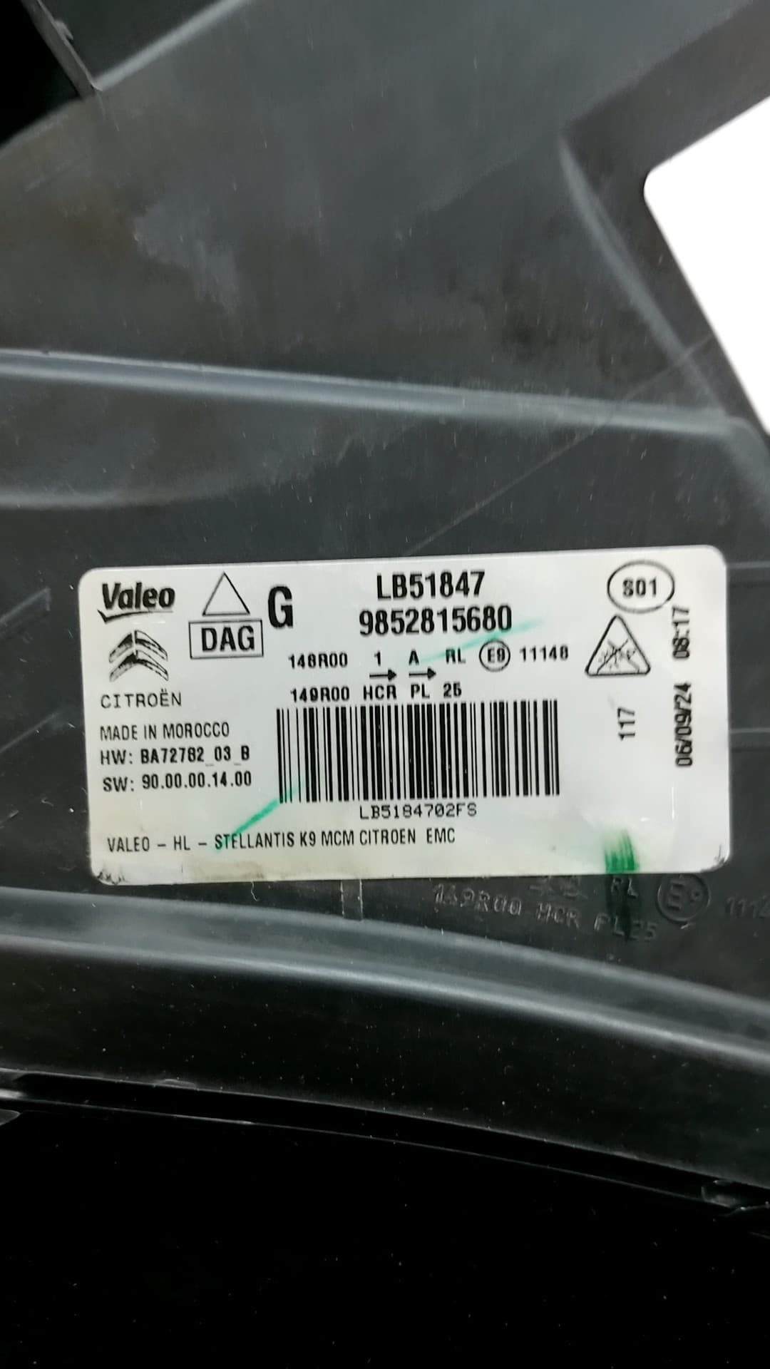 Faro izquierdo CITROEN CITROËN BERLINGO (ER_, EC_) 3