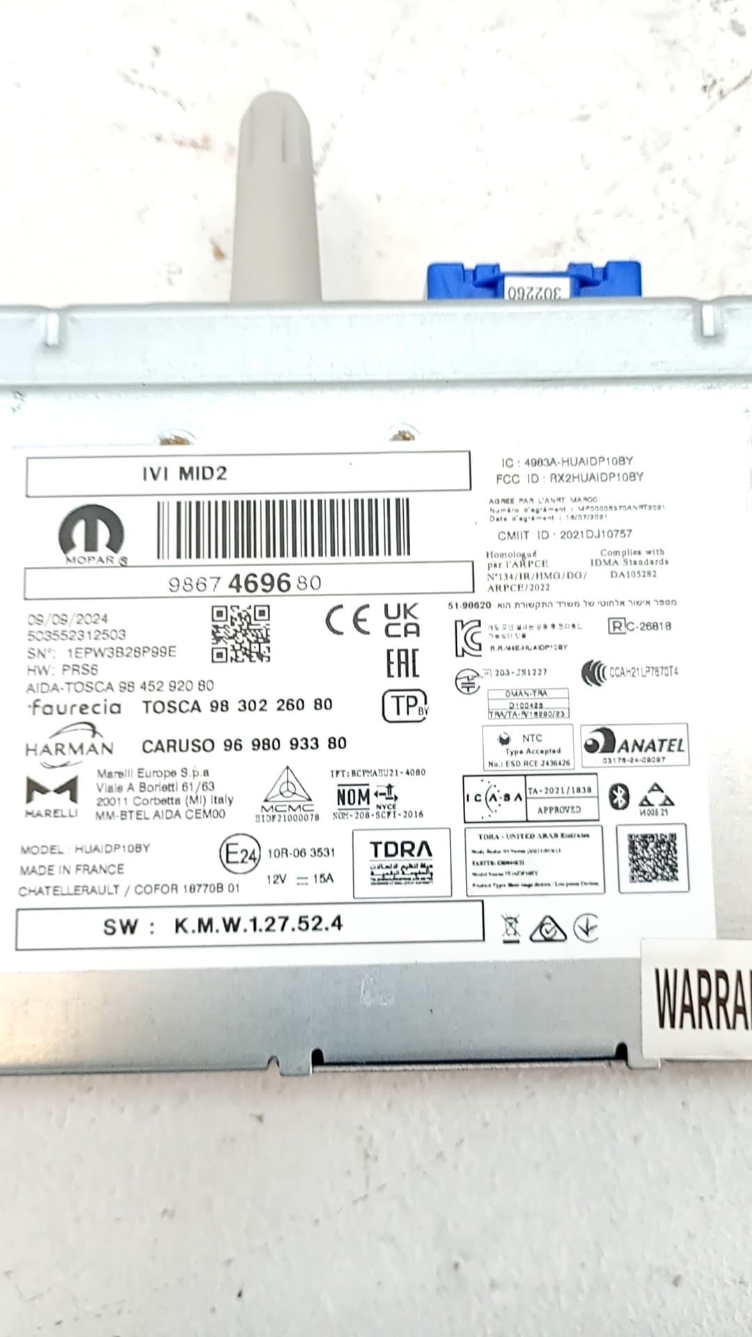 Sistema audio / radio cd CITROEN CITROËN BERLINGO (ER_, EC_) 3