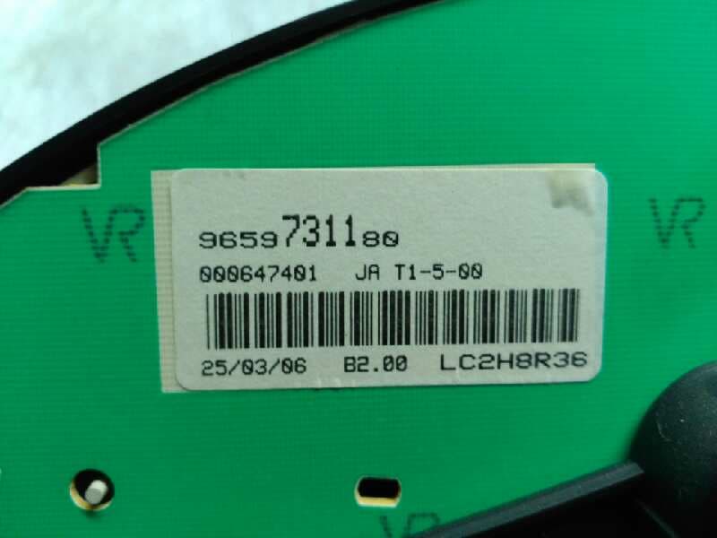 Recambio de CUADRO INSTRUMENTOS para PEUGEOT 206 4-TRG. 1.4 KFWTU3JP referencia OEM IAM 9659731180   - AZUL 3