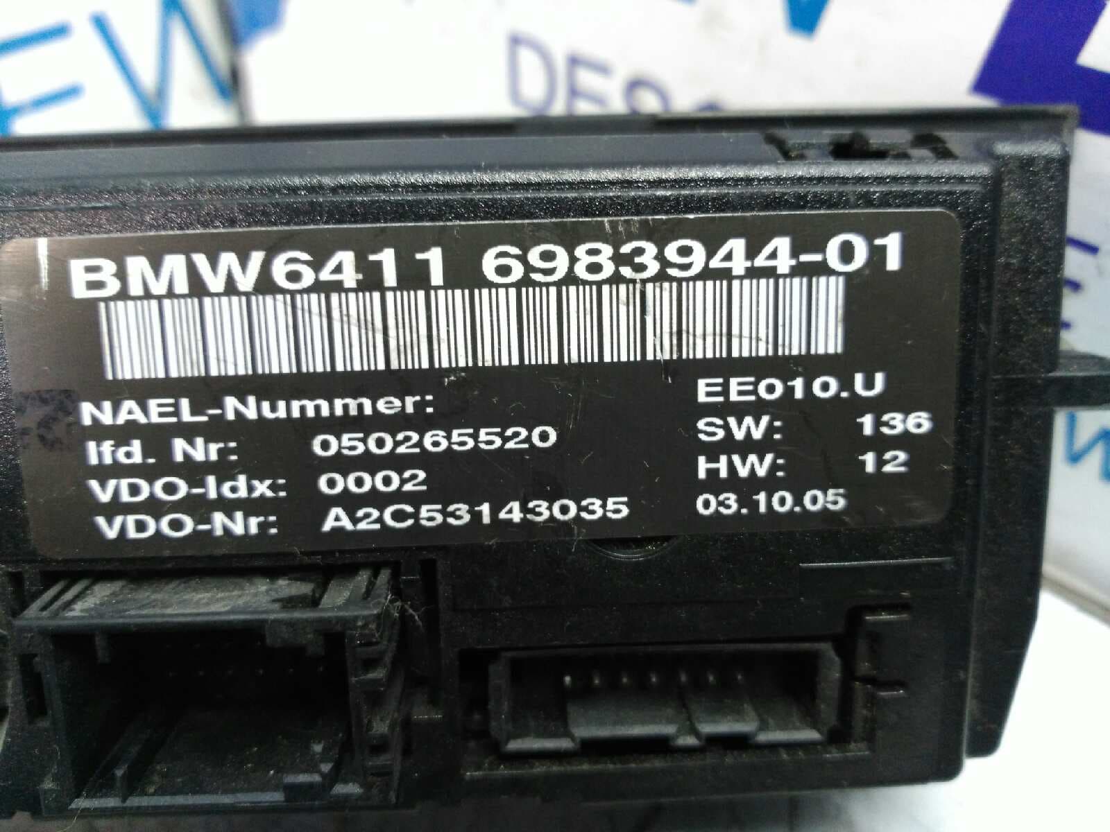 Recambio de MANDO CLIMATIZADOR para BMW SERIE 1 BERLINA (E81/E87) referencia OEM IAM 6411 6983944-01 3