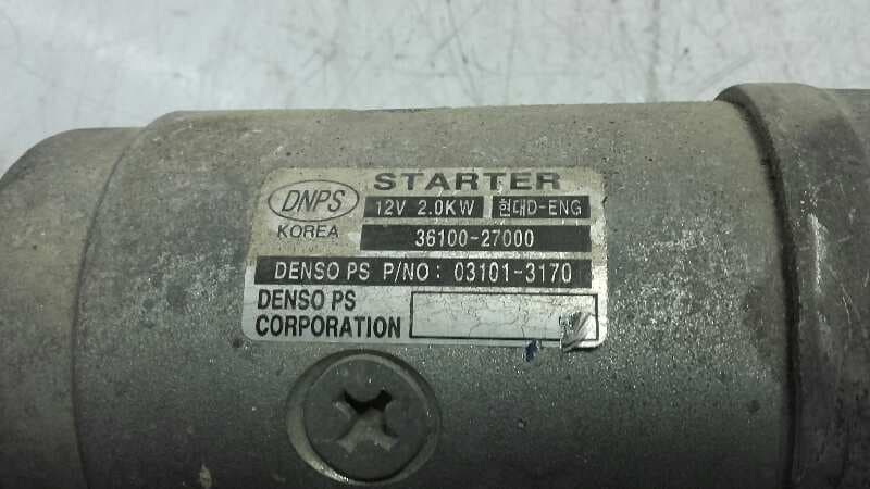 Recambio de MOTOR ARRANQUE para KIA CARENS 2.0 CRDi EX Monovolumen D4EA referencia OEM IAM 3610027000   - GRIS 2