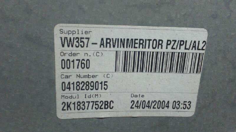 Recambio de ELEVALUNAS DELANTERO DERECHO para VOLKSWAGEN CADDY KA/KB (2C) referencia OEM IAM 1T0837756 4