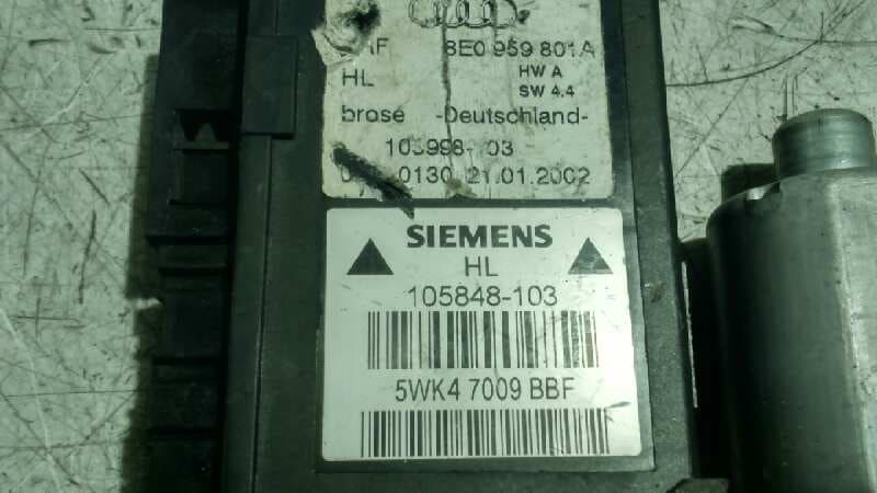 Recambio de MOTOR ELEVALUNAS TRASERO IZQUIERDO para AUDI A4 BERLINA (8E) referencia OEM IAM 8E0959801A 2