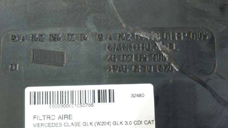 Recambio de CAJA FILTRO AIRE para MERCEDES-BENZ CLASE GLK (W204) GLK 3.0 CDI CAT OM642961 referencia OEM IAM A6420940204 4