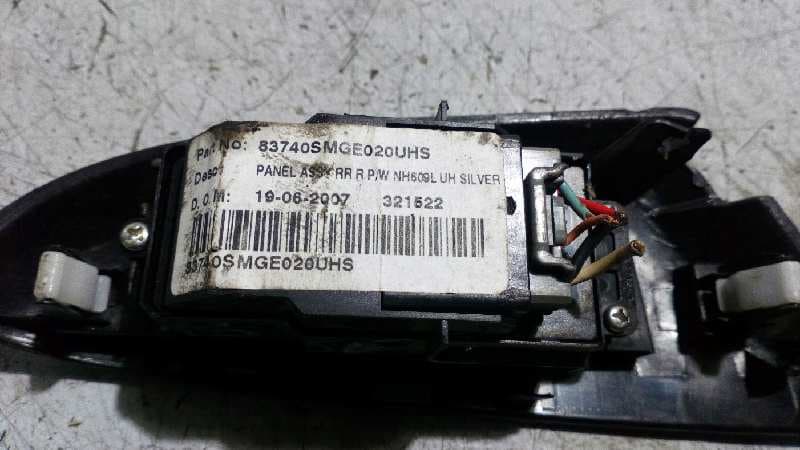 Recambio de MANDO ELEVALUNAS TRASERO DERECHO para HONDA CIVIC BERLINA 5 (FK) 1.8 VTEC CAT R18A2 referencia OEM IAM 83740SMGE020UHS   - ROJO 3