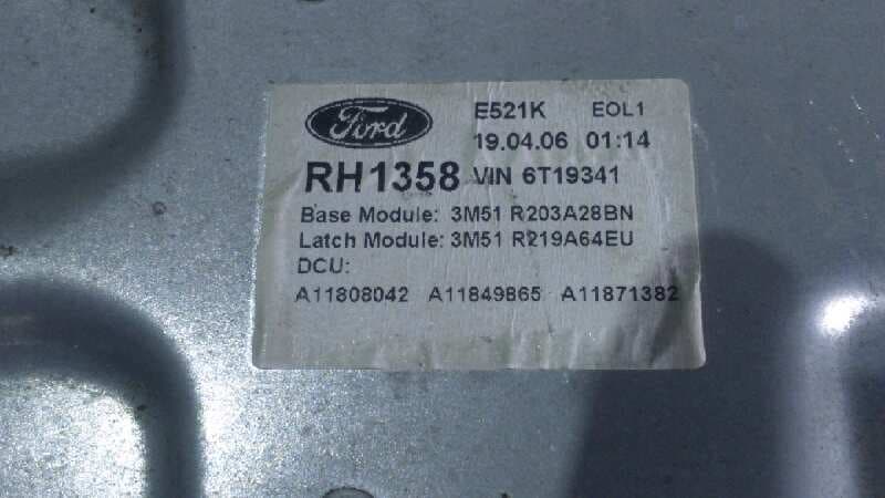 Recambio de ELEVALUNAS DELANTERO DERECHO para FORD FOCUS C-MAX (CAP) referencia OEM IAM 3M51R045H16A 2