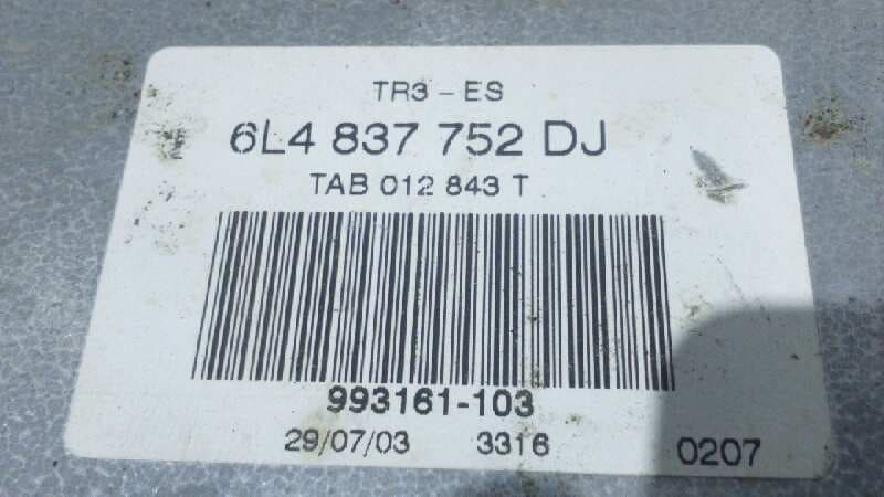 Recambio de ELEVALUNAS DELANTERO DERECHO para SEAT IBIZA (6L1) 1.4 16V BBY referencia OEM IAM 6L4837752DJ   - AMARILLO 2