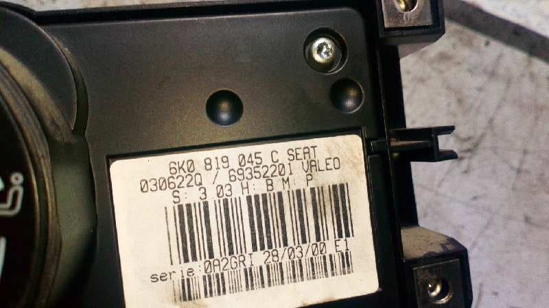 Recambio de MANDO CALEFACCION / AIRE ACONDICIONADO para SEAT CORDOBA BERLINA (6K2) 1.9 SDI AGP referencia OEM IAM 6K0819045C   - NEGRO 2