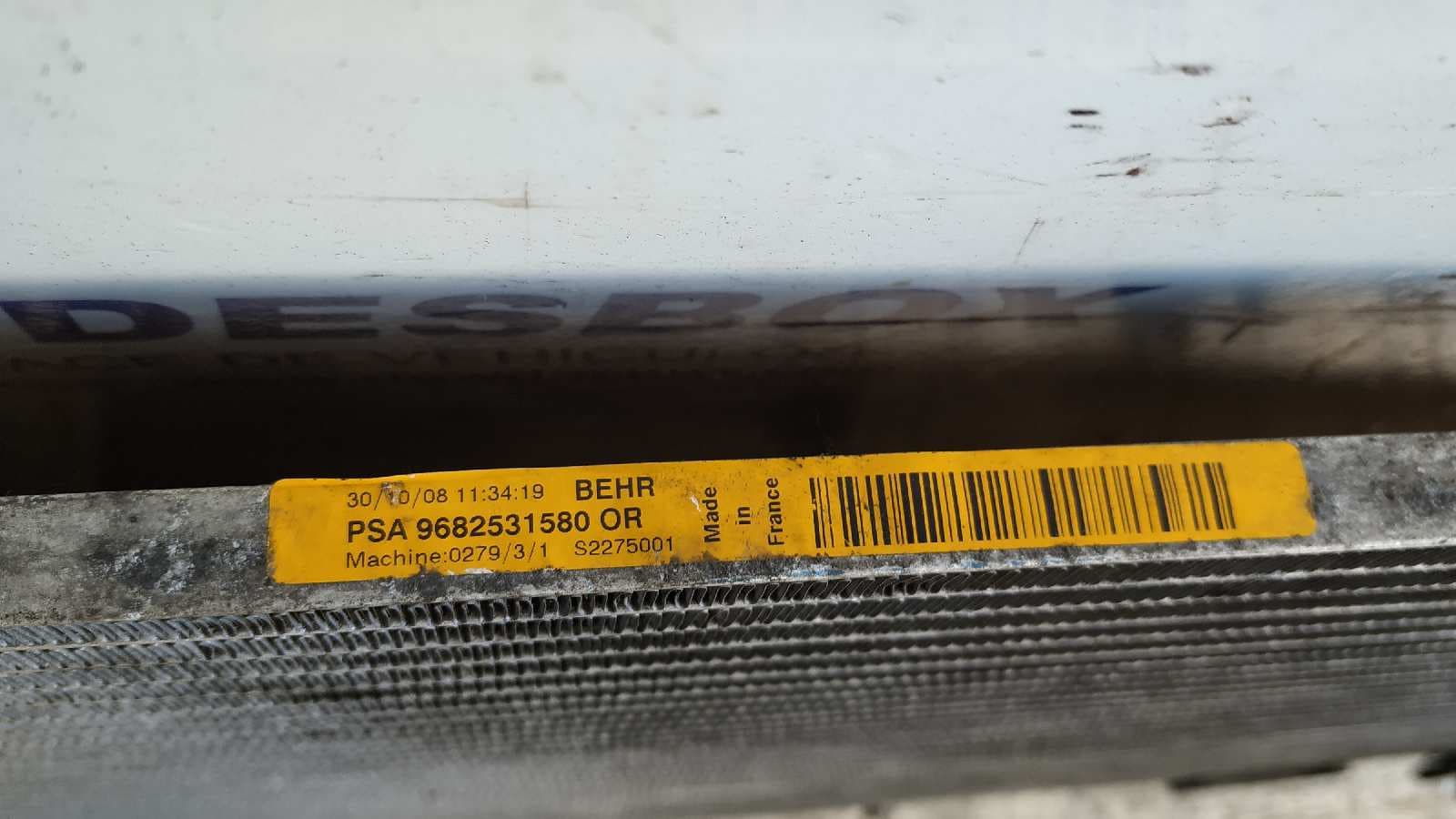 Recambio de CONDENSADOR / RADIADOR  AIRE ACONDICIONADO para CITROEN BERLINGO CUADRO 1.6 16V HDi 9HXDV6ATED4 referencia OEM IAM 9682531580   - BLANCO 3