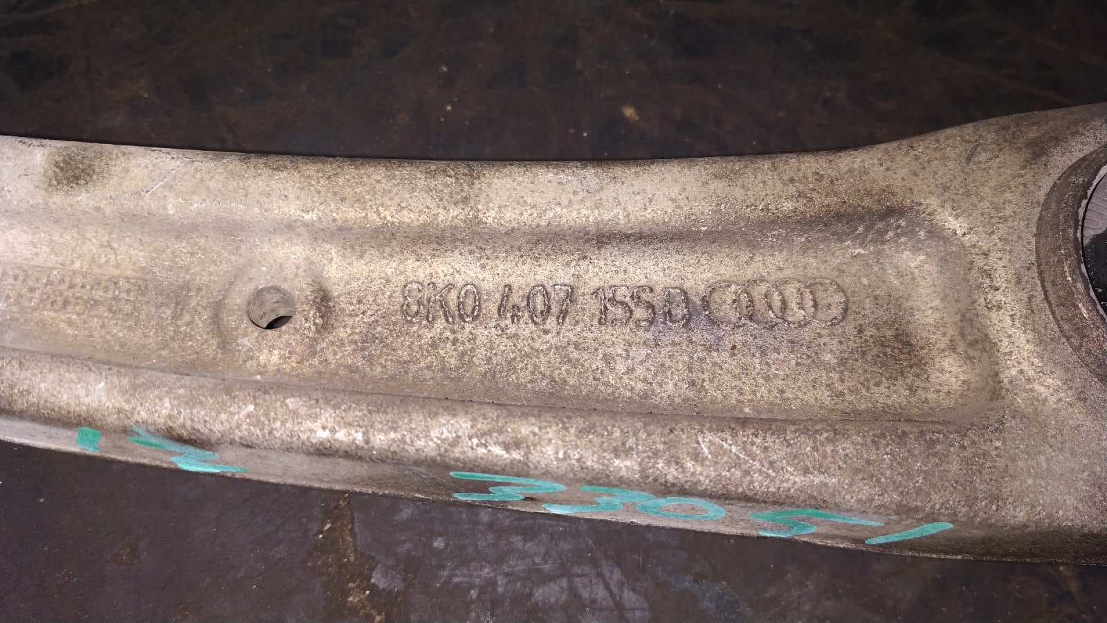 Recambio de BRAZO IZQUIERDO INFERIOR DELANTERO para AUDI A4 BER. (B8) Basis CAG referencia OEM IAM 8K0407155B   - NEGRO 2