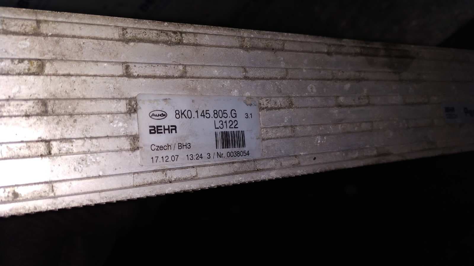Recambio de INTERCOOLER para AUDI A4 BER. (B8) Basis CAG referencia OEM IAM 8K0145805G   - NEGRO 4