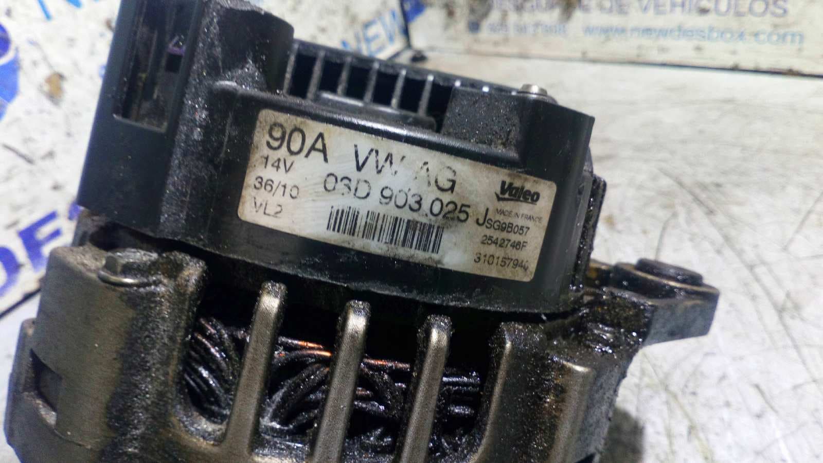 Recambio de ALTERNADOR para SKODA FABIA (5J2 ) 1.2 CHFA referencia OEM IAM 03D903025J   - BLANCO 7
