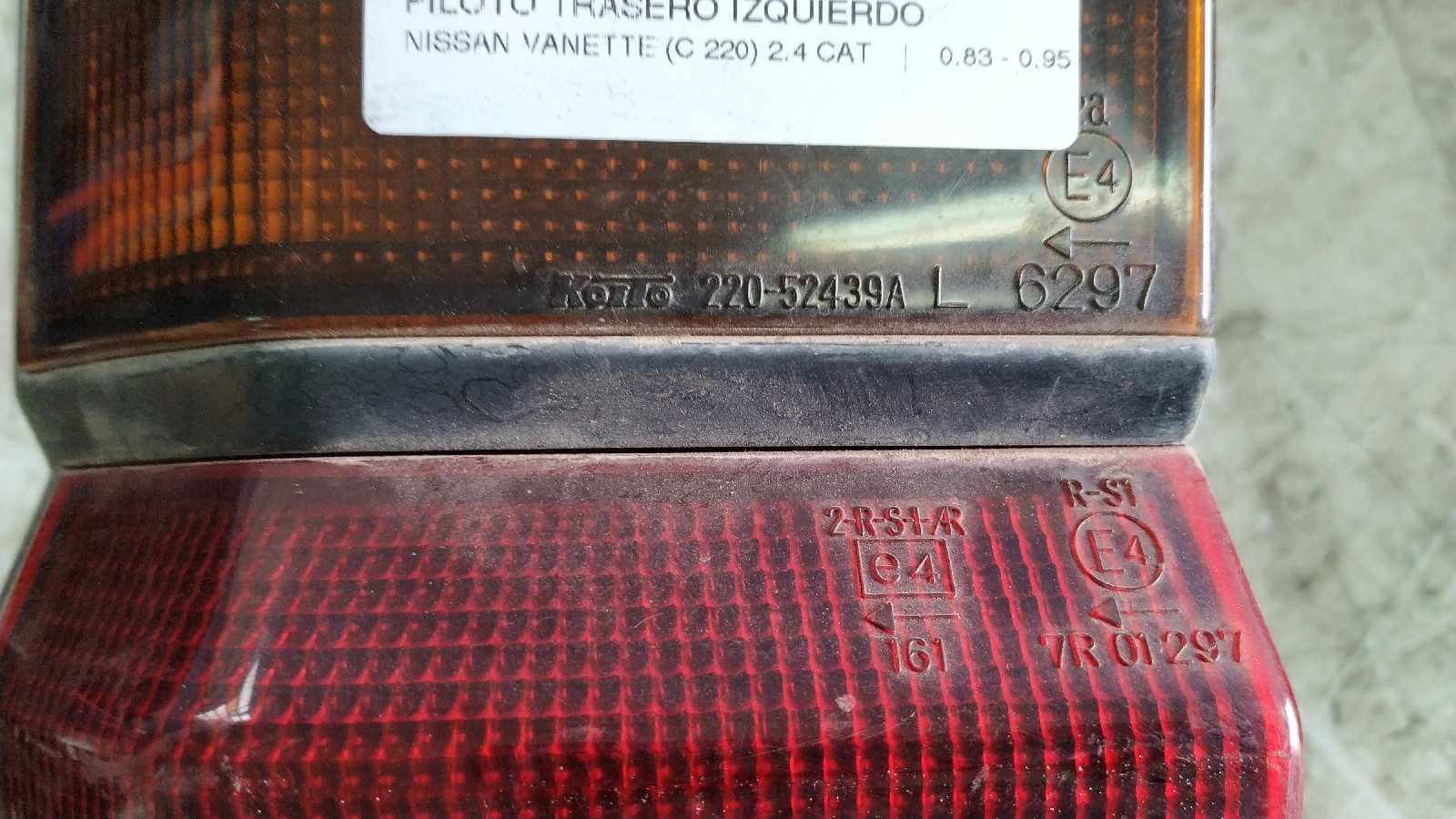 Recambio de PILOTO TRASERO IZQUIERDO para NISSAN VANETTE (C 220) referencia OEM IAM 22052439 6