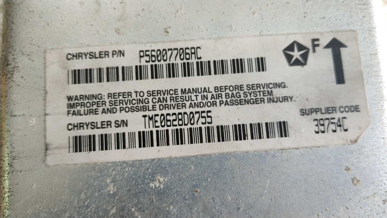 Recambio de CENTRALITA AIRBAG para CHRYSLER JEEP GR.CHEROKEE (ZJ) M52 referencia OEM IAM P56007706AC 4