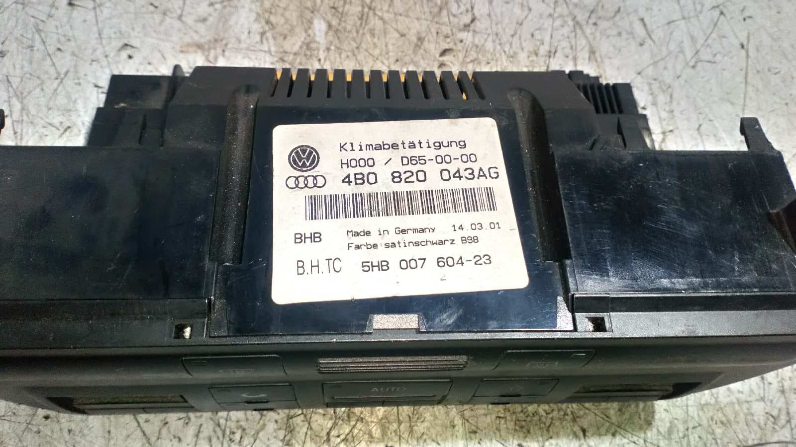 Recambio de MANDO CALEFACCION / AIRE ACONDICIONADO para AUDI A6 BERLINA (4B2) 1.8 20V Turbo referencia OEM IAM 4B0820043   - VERDE 2