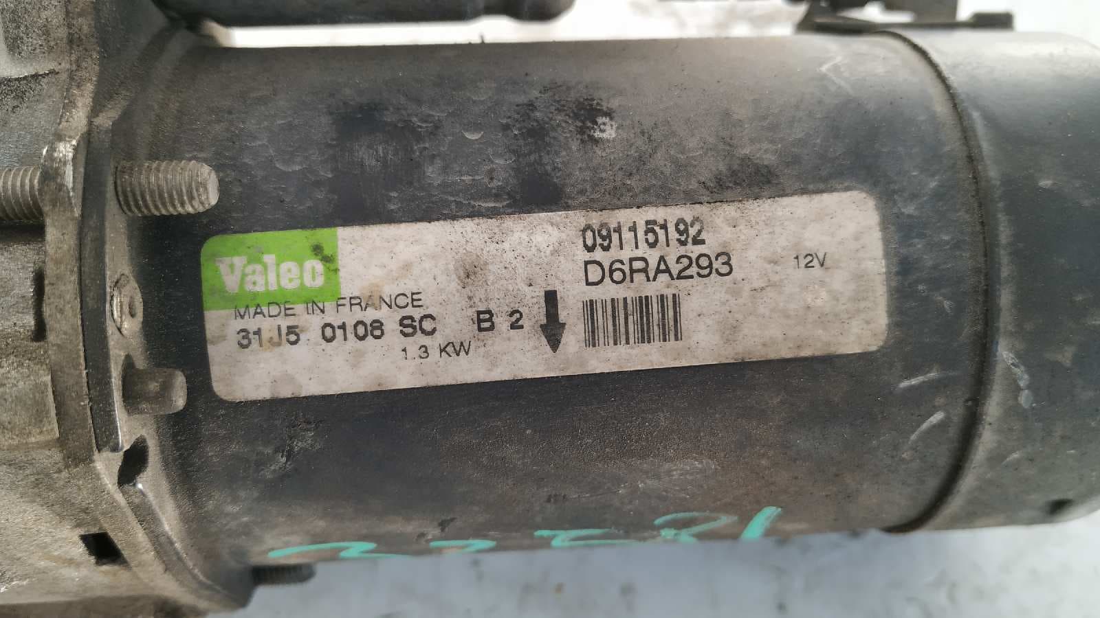 Recambio de MOTOR ARRANQUE para OPEL ZAFIRA B 1.6 16V Z16XEP referencia OEM IAM 09115192   - GRIS 6