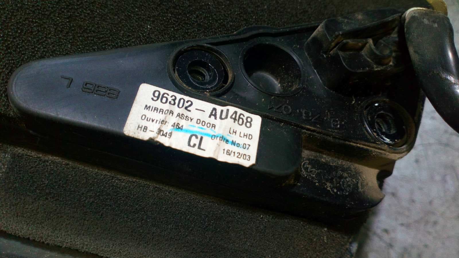 Recambio de RETROVISOR IZQUIERDO para NISSAN PRIMERA BERLINA (P12) Tekna F9Q referencia OEM IAM 96302AU468   - BLANCO 6