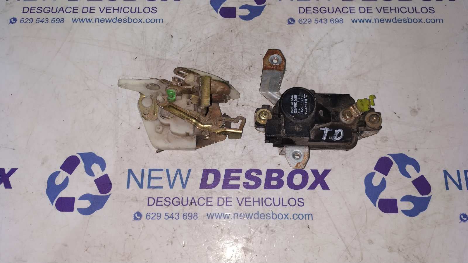 Recambio de CERRADURA PUERTA TRASERA DERECHA para MITSUBISHI MONTERO (V20/V40) 2.8 Turbodiesel 4M40 referencia OEM IAM MB669754   - VERDE