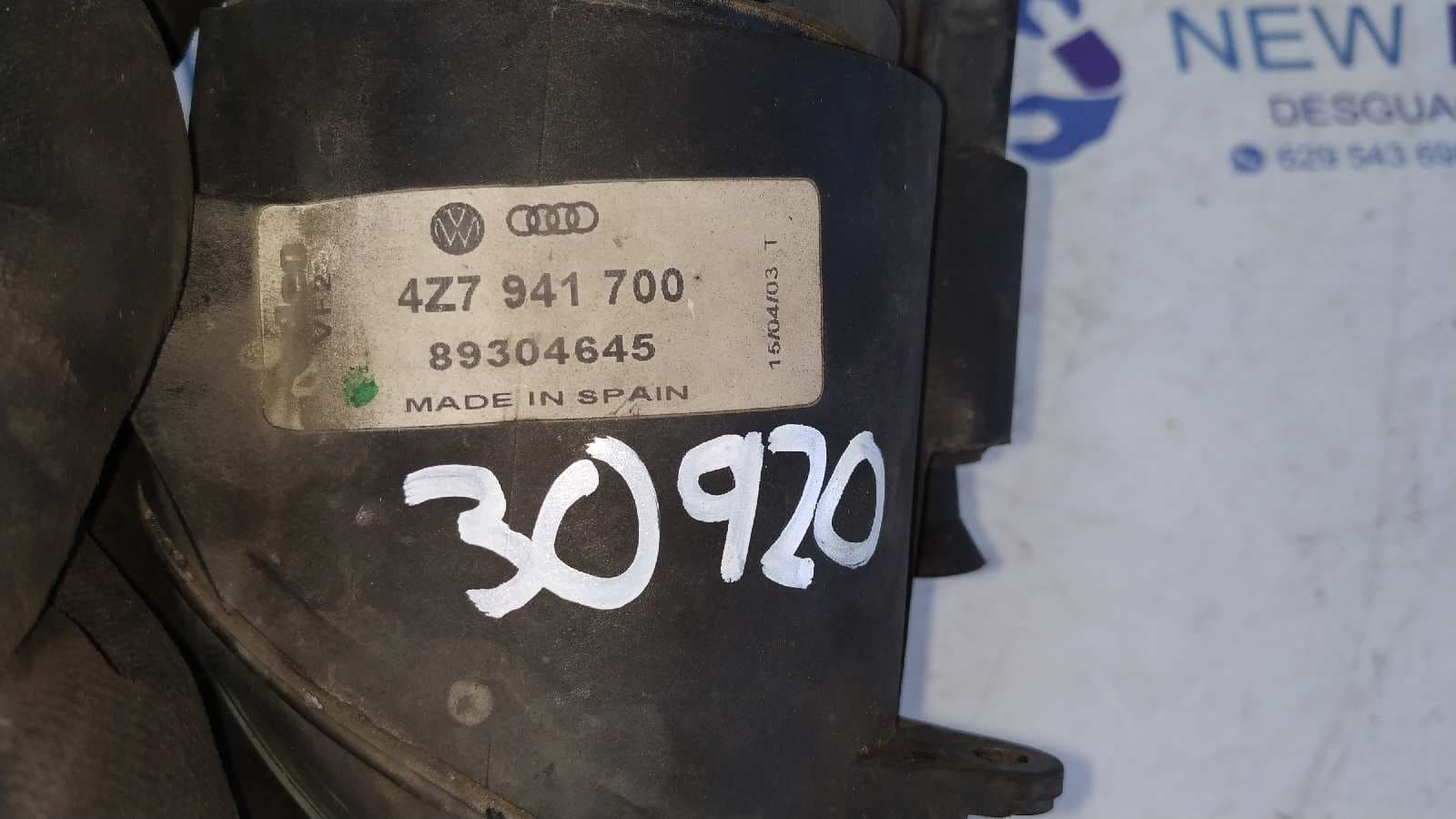 Recambio de FARO ANTINIEBLA DERECHO para AUDI ALLROAD QUATTRO (4B5) 2.5 V6 24V TDI AKE referencia OEM IAM 4Z7941700   - VERDE 3