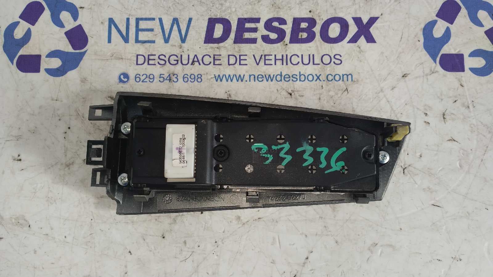 Recambio de MANDO ELEVALUNAS DELANTERO IZQUIERDO para TOYOTA COROLLA (E12) 1.6 Linea Luna Berlina 3ZZFE referencia OEM IAM 848200F030   - GRIS 2